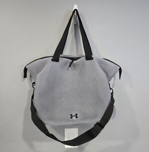 🐢 UA Large Tote. Gym Bag, Weekender Carry On. Grey Mesh